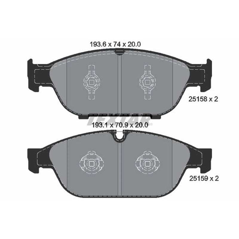 Textar Front Brake Pad Set 2515802