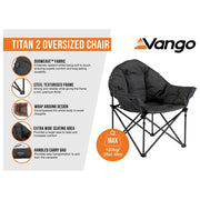 Vango Titan 2 Oversized Camping Chair (Excalibur) - Vango - Van Life Living