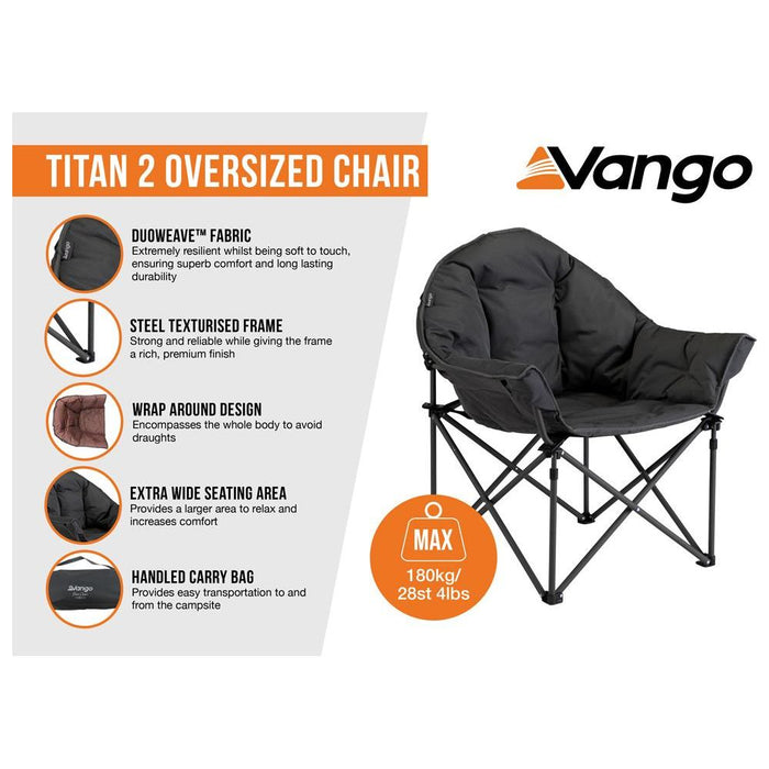 Vango Titan 2 Oversized Camping Chair (Excalibur) - Vango - Van Life Living