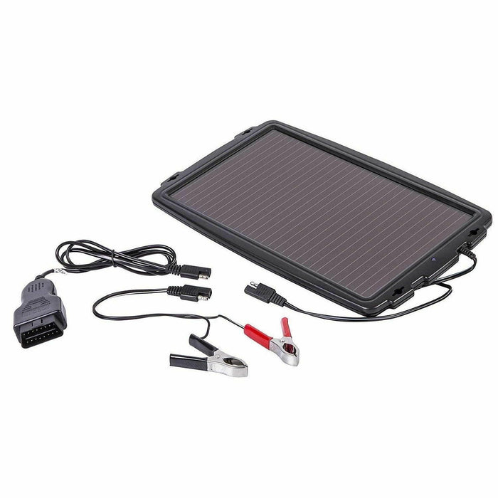 AA 12V Solar Powered Panel Car Caravan Battery EOBD Trickle Charger Maintainer - AA - Van Life Living