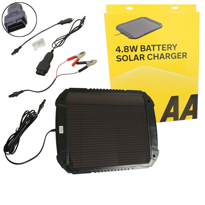 AA 4.8W XL 12V Car Van Caravan Solar Panel Trickle Battery Charger Power Supply - AA - Van Life Living