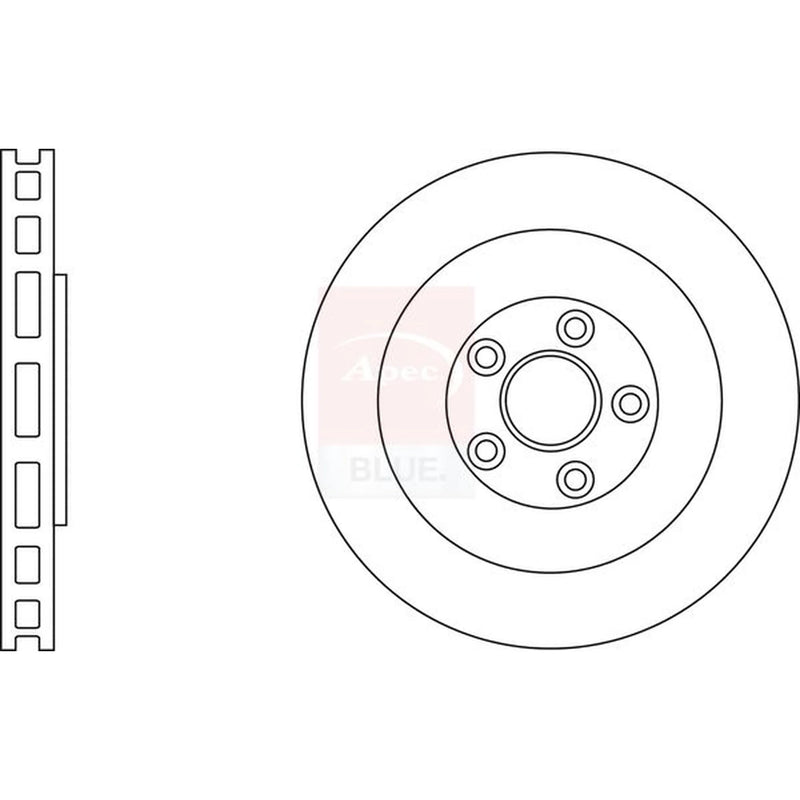 Apec 2 x Vented Rear Brake Discs SDK6992-x2