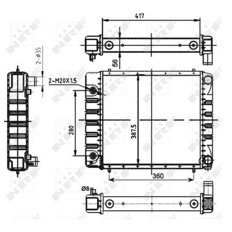 NRF Engine Radiator 53149