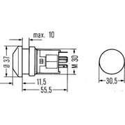 Hella Hazard Warning Light Switch Connectors 6HF 003 916-011