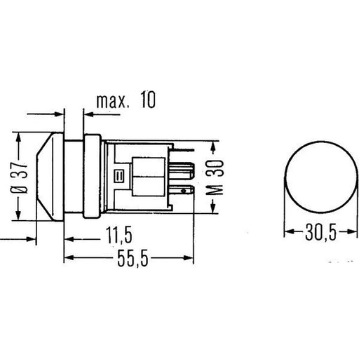 Hella Hazard Warning Light Switch Connectors 6HF 003 916-011
