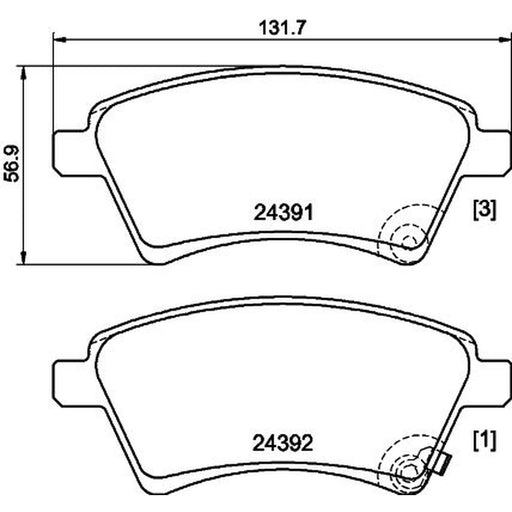 Mintex Front Brake Pad Set MDB2797