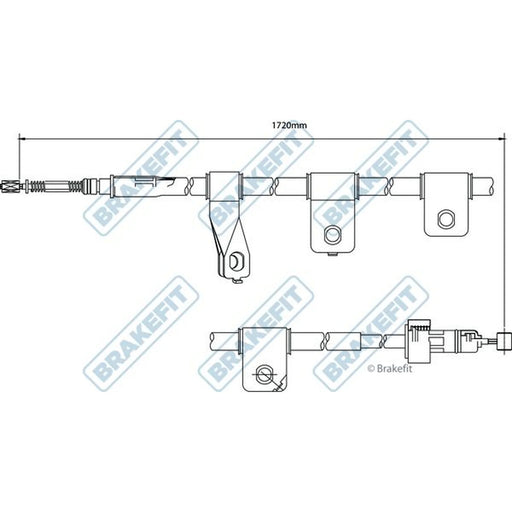 Apec Handbrake Cable Left Rear BBC3232