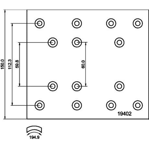 Textar Textar Cv Brake Lining Set 1940201 474414340 1940201