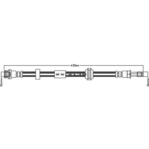 Abtex Brake Hydraulic Hose Line Right ABH1126