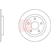 Apec 2 x Solid Rear Brake Discs DSK2687-x2