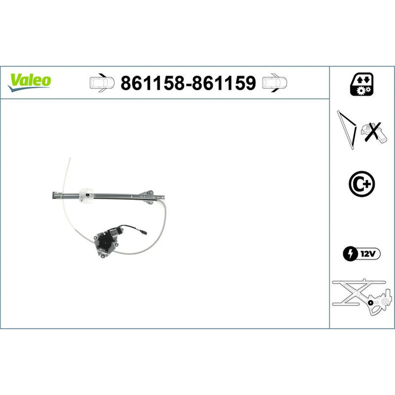 Valeo Electric Window Regulator Lifter Right Front 861159