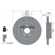 Textar 2 x Internally Vented Rear Brake Discs 92109000-x2