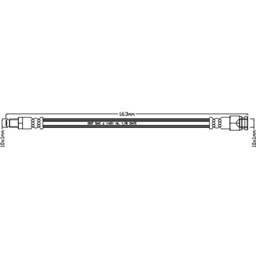 Abtex Brake Hydraulic Hose Line outer ABH1288