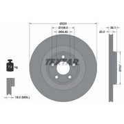 Textar 2 x Vented Rear Brake Discs 92319905-x2