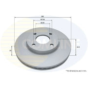 Comline 2 x Vented Front Brake Discs ADC2880V