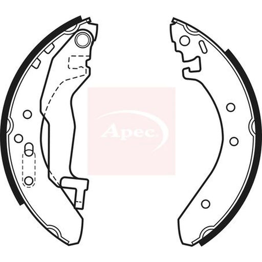 Apec Brake Shoe Set Axle Kit SHU468