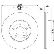 DON 2 x Vented Front Brake Discs PCD10692-x2