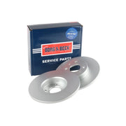 Borg & Beck 2 x Solid Front Brake Discs BBD5242-x2