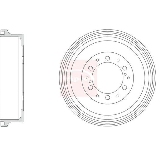 Apec Brake Drum Assembly Rear DRM9212