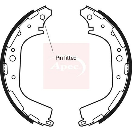 Apec Brake Shoe Set Axle Kit SHU549