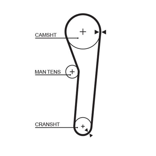 Gates Timing Belt Cambelt 90 Teeth 5092