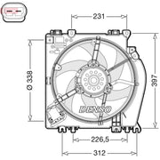 Denso Engine Cooling Fan fits Nissan Micra C+C III 2005-2010 1.6