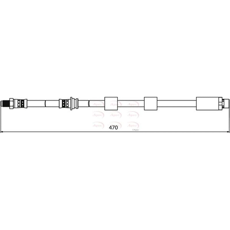 Apec Brake Hydraulic Hose Line Front HOS3903