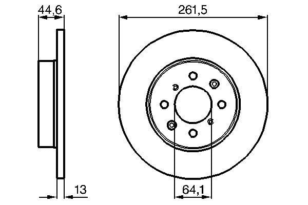 Bosch 2 x Solid 262mm Brake Disc 0986478889