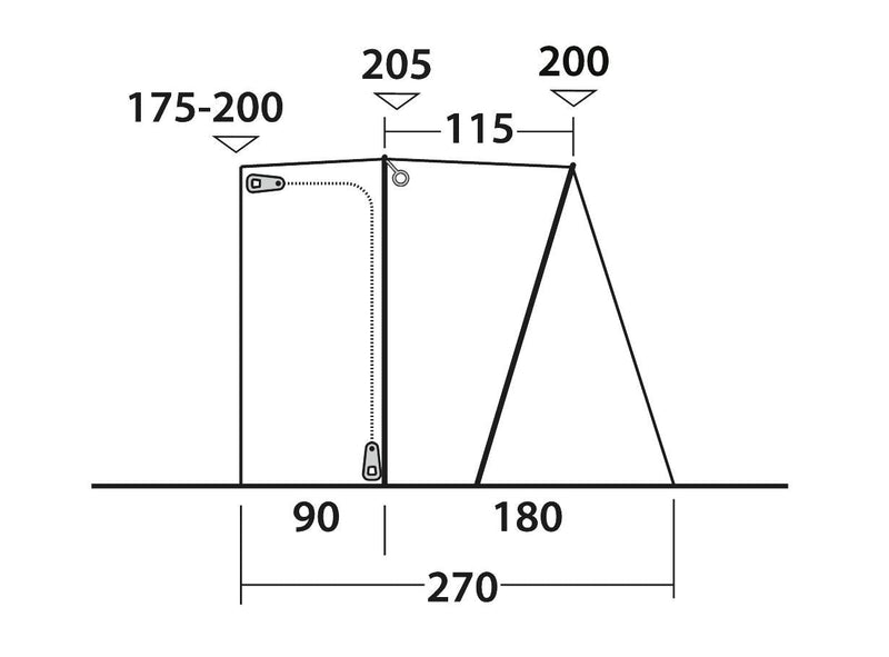 Outwell San Diego Driveaway Awning Grey - Outwell - Van Life Living
