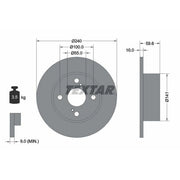 Textar 2 x Solid Rear Brake Discs 92136000-x2