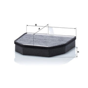MANN-FILTER Cabin Air Filter (Pollen Filter) below CUK 2241-2