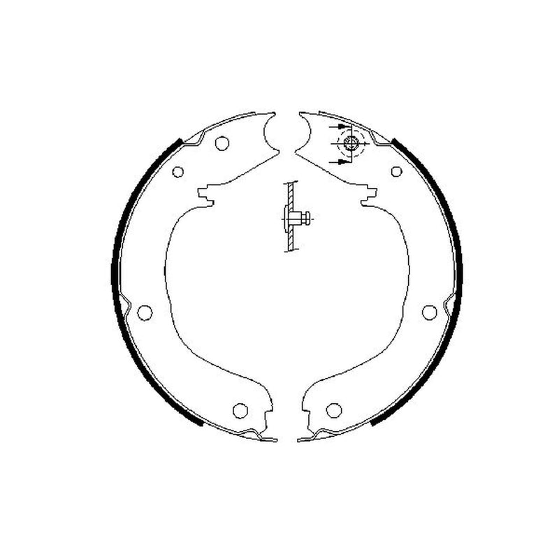 Bosch Parking Brake Shoe Set 0 986 487 710