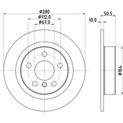 DON 2 x Solid Rear Brake Discs PCD23232-x2
