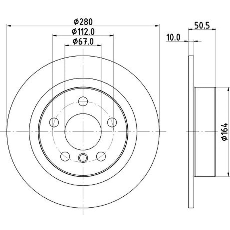DON 2 x Solid Rear Brake Discs PCD23232-x2
