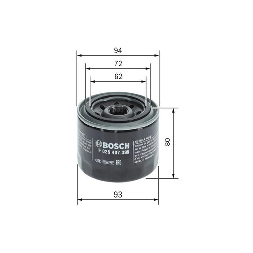Bosch Engine Oil Filter F 026 407 398