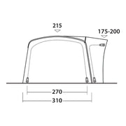 Outwell Wolfburg 450 Air Drive-Away Campervan Air Awning 175-200cm - Outwell - Van Life Living