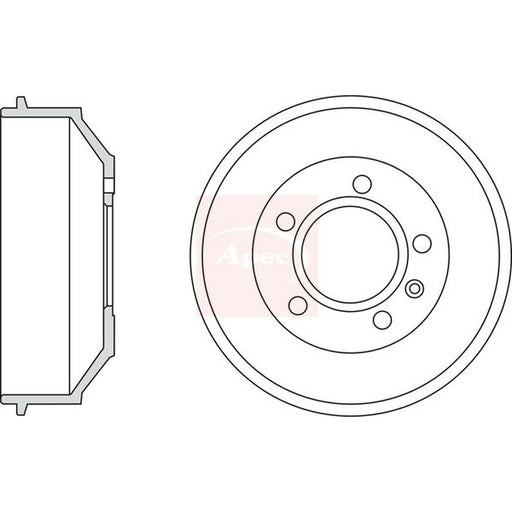 Apec Brake Drum Assembly Rear DRM9967