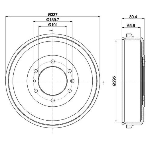 Mintex Brake Drum Assembly Rear MBD374