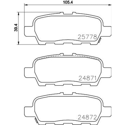 Mintex Rear Brake Pad Set MDB3396