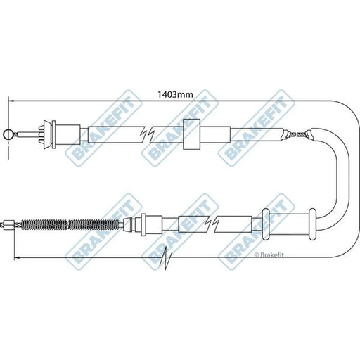 Apec Handbrake Cable Left Rear BBC3116