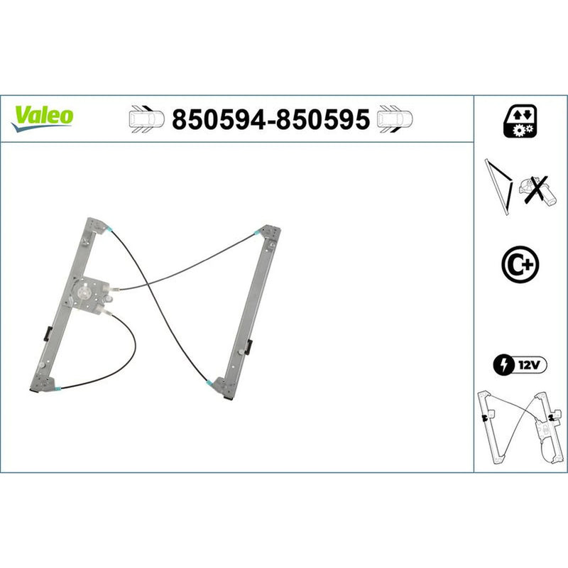 Valeo Electric Window Regulator Lifter Left Front 850594