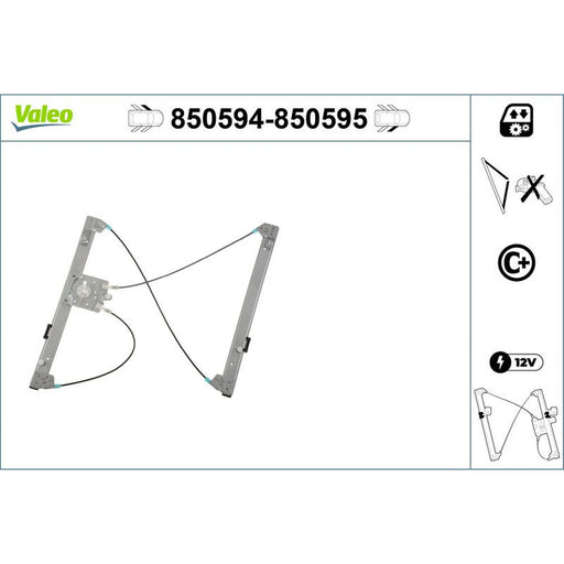 Valeo Electric Window Regulator Lifter Left Front 850594