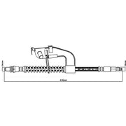 Abtex Brake Hydraulic Hose Line Front Left ABH1043L
