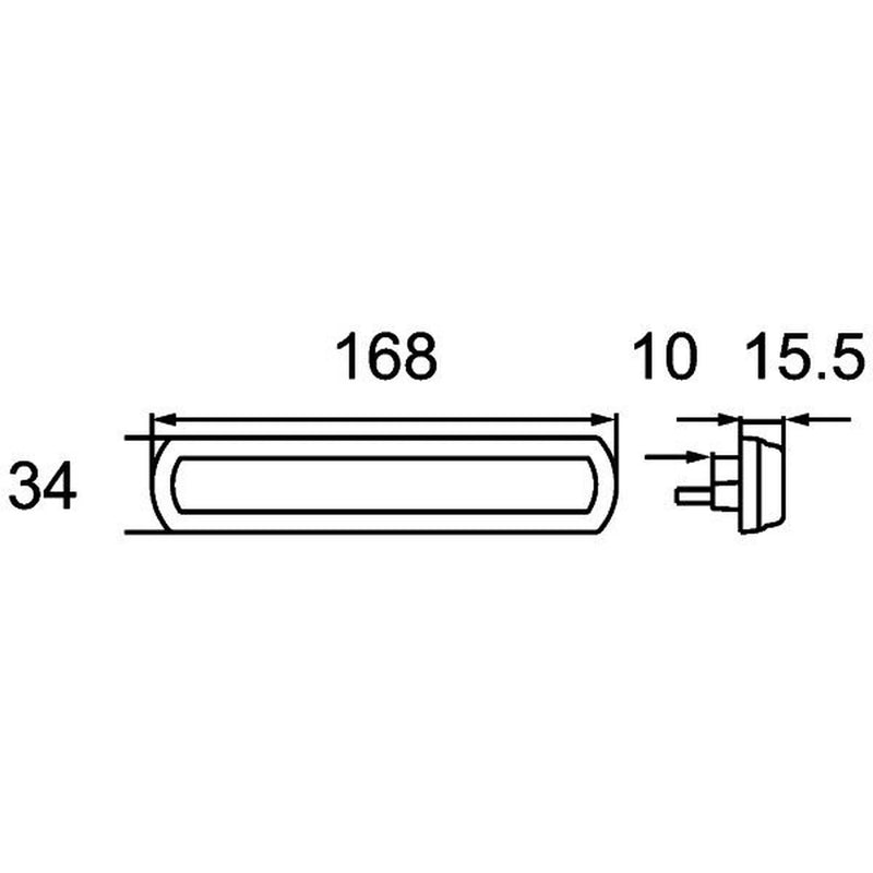 Hella Side Marker Light Wide High 2PS 013 301-041