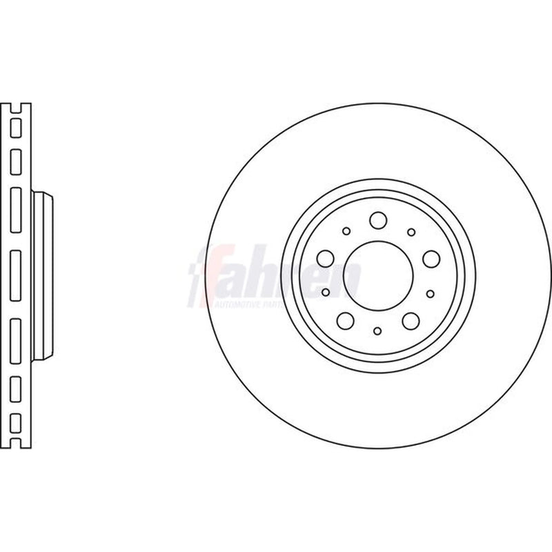Fahren 2 x Vented Brake Discs fits Volvo XC90 I 2002-2014 2.5 3.2