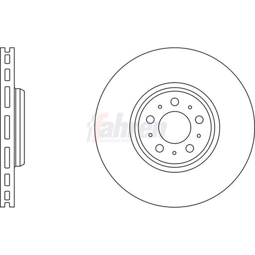 Fahren 2 x Vented Brake Discs fits Volvo XC90 I 2002-2014 2.5 3.2