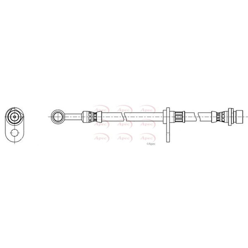 Apec Brake Hydraulic Hose Line Front Left HOS4492