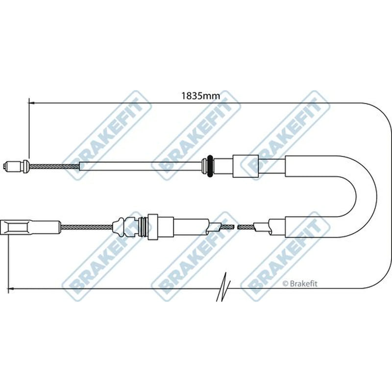 Apec Handbrake Cable Right Front BBC3053