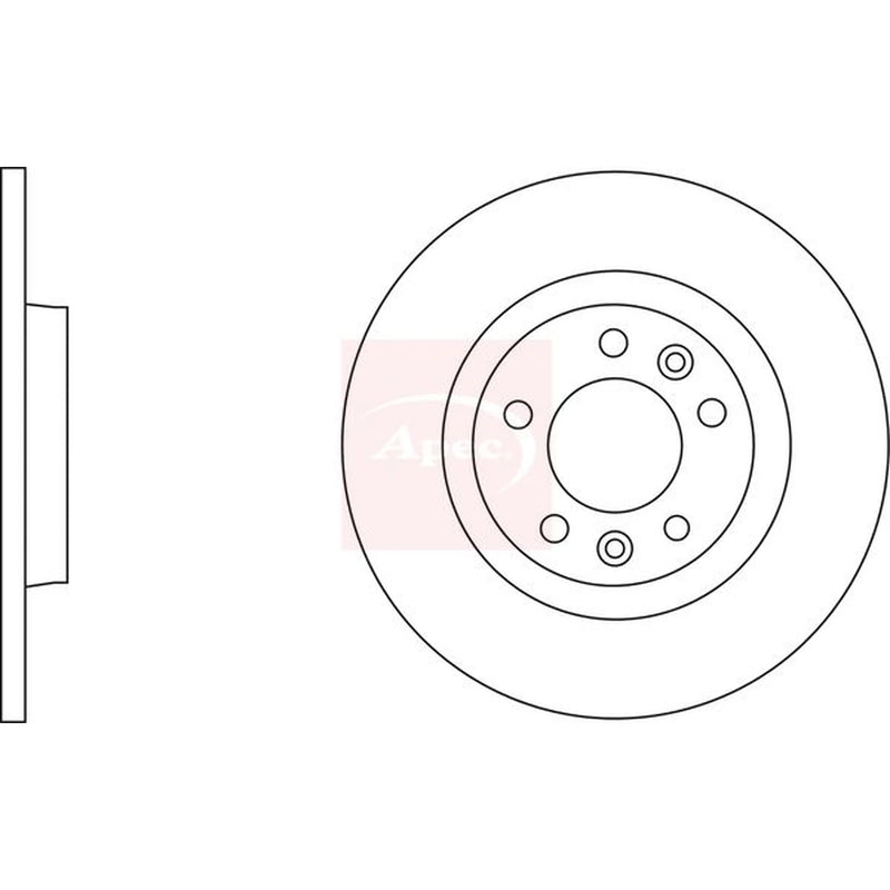 Apec 2 x Solid Rear Brake Discs DSK2719-x2