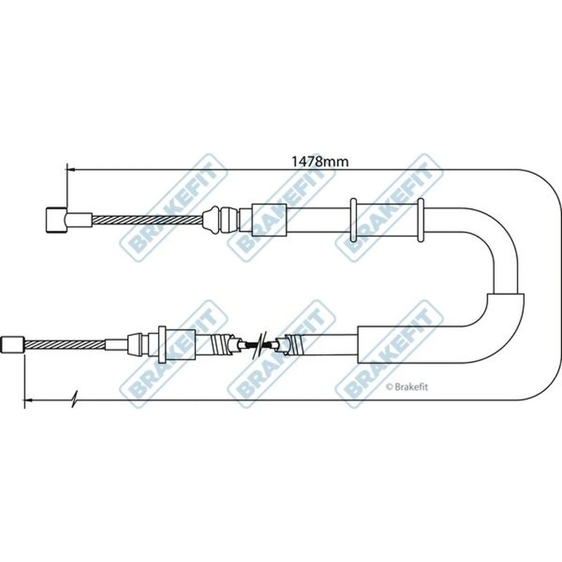 Apec Handbrake Cable Right Rear BBC3073
